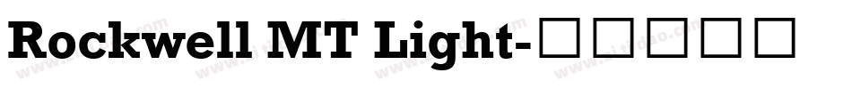 Rockwell MT Light字体转换